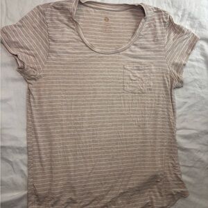 Striped Beige Women's Top